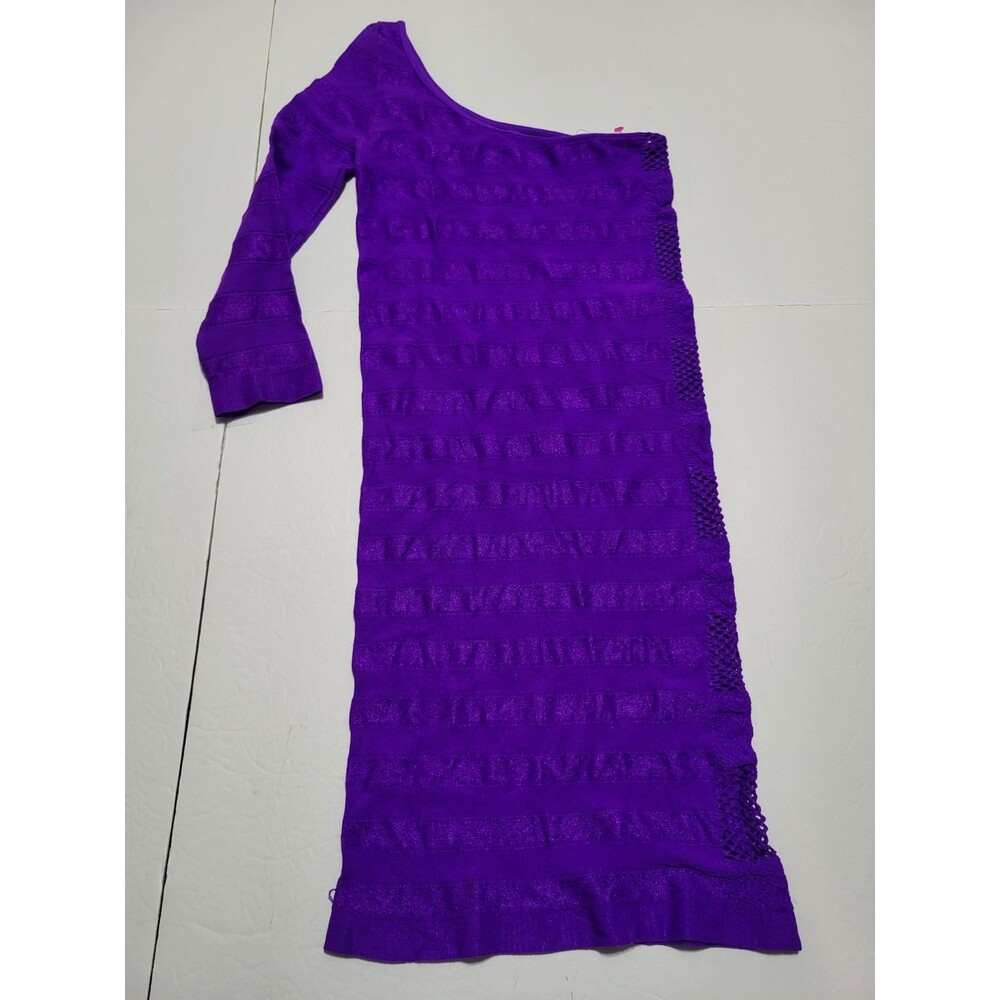 (#L4) Verona  One Shoulder Bodycon Dress Size One Size  Purple